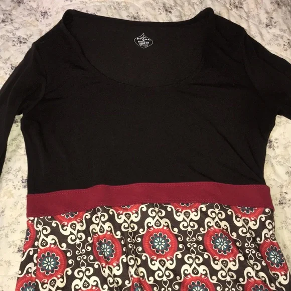 Prana Dark brown and floral Dress Medium - Picture 3 of 9